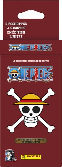 Lot de 5 pochettes + 2 carte EL - ONE PIECE TC 25 ans - Panini France