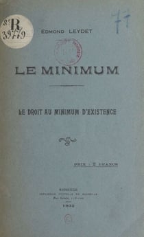 Le minimum - Le droit au minimum d'existence