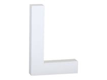 Lettre L majuscule - carton blanc - 20 cm