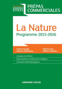 La Nature - Prépas commerciales - Programme 2015-2016
