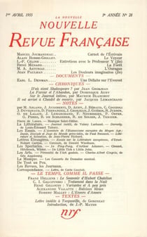 La Nouvelle Nouvelle Revue Française N' 28 (Avril 1955)