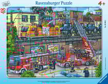 Ravensburger Puzzle cadre 30-48 pièces - Les pompiers sur la voie ferrée