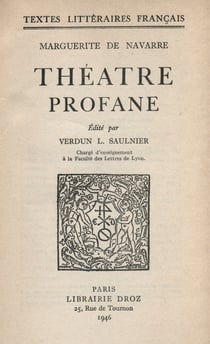 Théâtre profane - Nouvelle édition revue