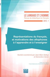 Représentations du français et motivations des allophones à l'apprendre et à l'enseigner - 2016 - 51.1
