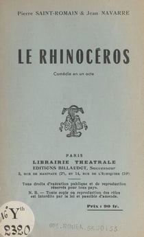 Le rhinocéros - Comédie en un acte