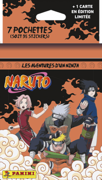 Lot de 7 pochettes + 1 carte édition limitée - NARUTO - Panini France