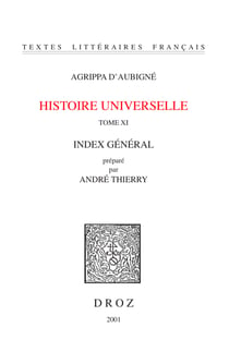 Histoire universelle - Tome XI, Index général