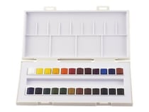 Coffret de voyage aquarelle - 24 demi-godets 