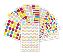 Gommettes Géométriques A6 - 20 planches de 1348 stickers - 10,5x16cm