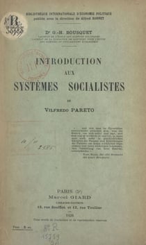 Introduction aux systèmes socialistes de Vilfredo Pareto