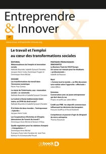 Entreprendre & Innover - Le travail et l’emploi au cœur des transformations sociales
