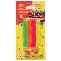 8 bougies fluo zigzag