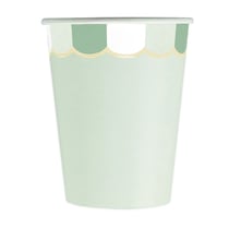 8 gobelets - 200 ml - Vert pastel
