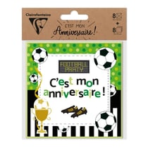 Set de 8 invitations anniversaire - Football