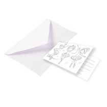 8 cartes d'invitation - Petite danseuse
