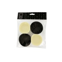 80 Caissettes cuisson - noir et blanc - Gatodéco