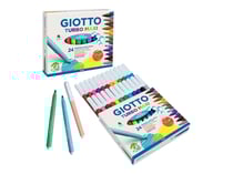 GIOTTO Turbo Maxi - Feutre - non permanent - couleurs assorties - encre à l'eau - 5 mm - extra large (pack de 18)