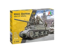 Maquette Italeri - M4A1 Sherman & Infanterie