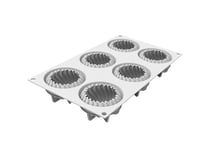 Moule à 6 empreintes à forme ondulée - Silikomart - MINI WAVE