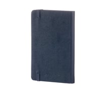 Carnet - 9 x 14 cm - Moleskine - 192 pages unies - couverture rigide - bleu saphir