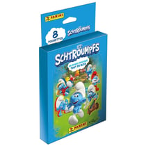 Blister de 8 pochettes de stickers à collectionner Schtroumpfs