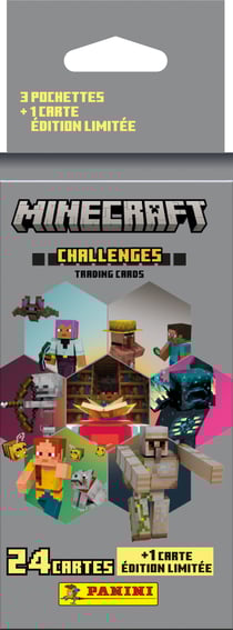 3 pochettes et une carte édition limitée - Minecraft Jeu de carte à collectionner