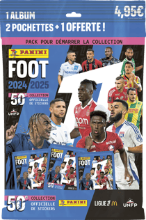 Pack album et 2+1 pochettes - Foot 2024-2025 Ligue 1 McDonald's - Panini