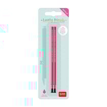 Lot de 2 recharges stylo à encre gel 3D Legami - Lovely Friends - Rose