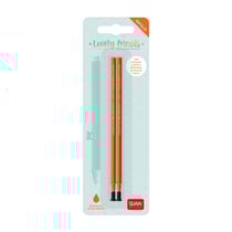 Lot de 2 recharges stylo à encre gel 3D Legami - Lovely Friends - Orange