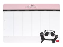 Tapis de souris bloc-notes de bureau - Smart Notes - LEGAMI - 25 x 17 cm - panda - 55 feuilles