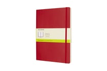 Carnet - 19 x 25 cm - Moleskine- 192 pages unies - couverture souple - rouge écarlate