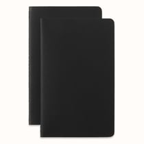 Lot de 2 carnets Smart - 13 x 21 cm - Moleskine- 72 pages lignées - couverture rigide - noir