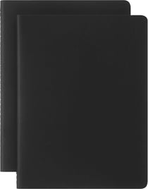 Carnet de note XL - Couverture noire - Page blanche - 19 x 25 cm