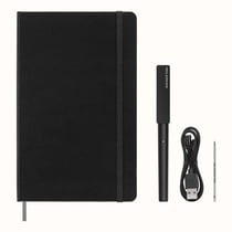 Set Carnet Smart - 13 x 21 cm - Moleskine - 176 pages lignées - couverture rigide - noir + smart pen