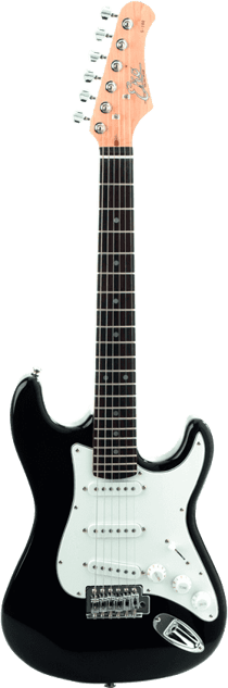 Eko S100 - Guitare électrique - Type ST 3/4 - Noir 