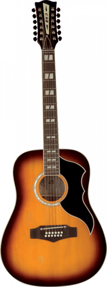 Eko Ranger Vintage Reissue XII - Guitare acoustique 12 cordes - Dreadnought - Honey Burst 