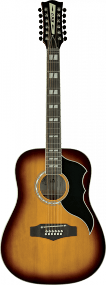 Eko Ranger Vintage Reissue XII EQ - Guitare électroacoustique 12 cordes - Dreadnought - Honey Burst