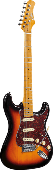 Eko S-300V - Guitare électrique - Type ST - Vintage Sunburst 