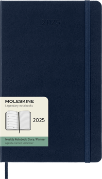 Agenda semainier 2026 Moleskine - Bleu - 13 x 21 cm
