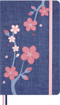 Carnet Moleskine - Bleu– 13 x 21 cm – Sakura - 176 pages lignées