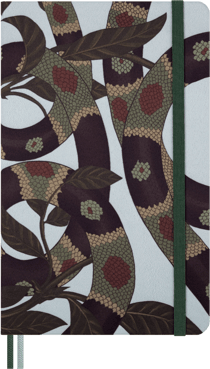 Carnet Moleskine - Vert – 13 x 21 cm – Serpent - 176 pages lignées