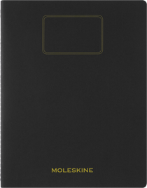 Cahier Moleskine - Noir - 21,6 x 27,9 cm - Etudiant - 120 pages lignées