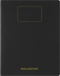 Cahier Moleskine - Noir - 21,6 x 27,9 cm - Etudiant - 120 pages unies