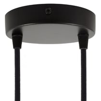 Kit rosace métallique cylindrique à deux trous - Noir