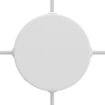 Kit rosace cylindrique en métal avec 4 trous latéraux avec boîte de jonction - Blanc mat