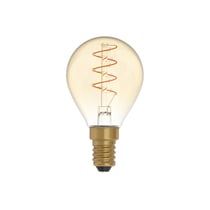 Ampoule dorée LED C02 avec filament en spirale - G45 2,5W E14 Dimmable 1800K - Doré