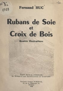 Rubans de soie et croix de bois - Quatre illustrations