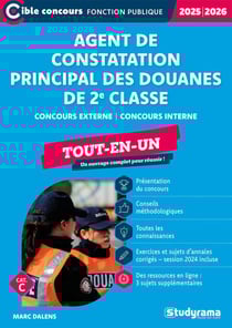 Agent de constatation principal des douanes de 2e classe - Tout-en-un - Catégorie C - Concours 2025-2026