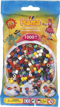Sachet 1000 perles Hama - MIDI - couleurs mélangées - 20767