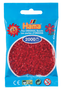 Sachet de perles Hama - 2,5 mm - rouge Noël - 2000 perles